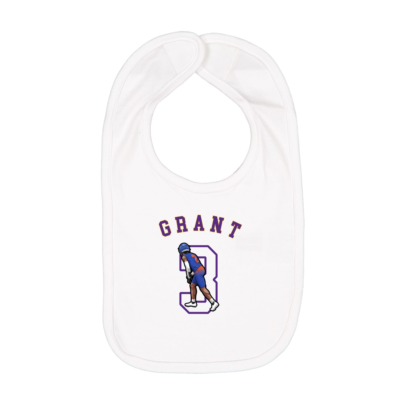 Infant Bib — Shirsey Arch in White