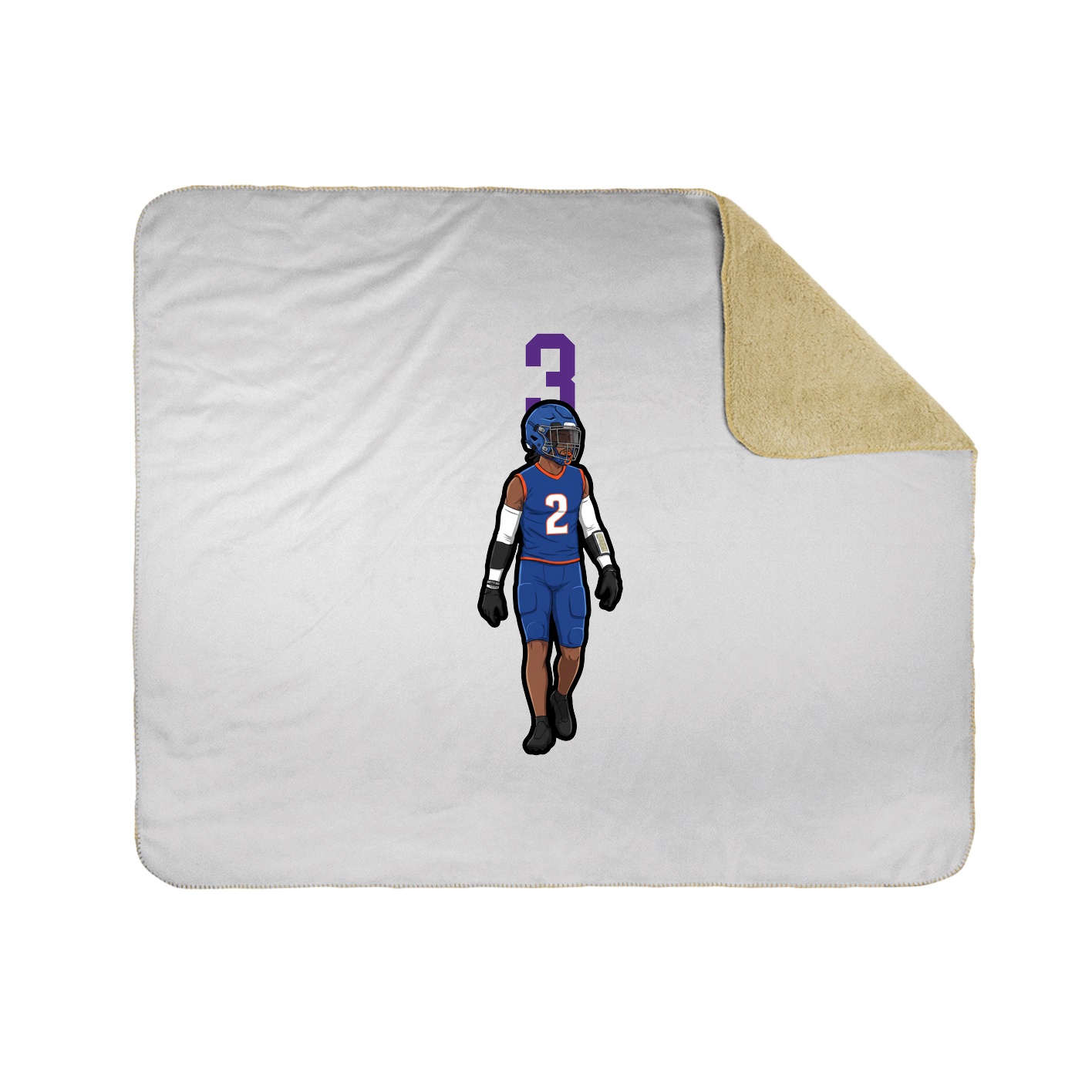 Throw Blanket — Number Top in White
