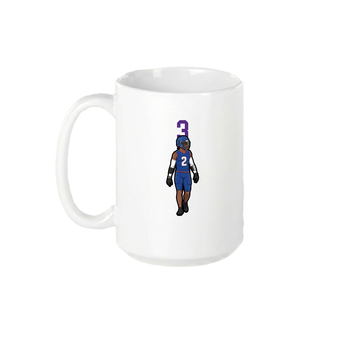 15oz Coffee Mug — Number Top in White