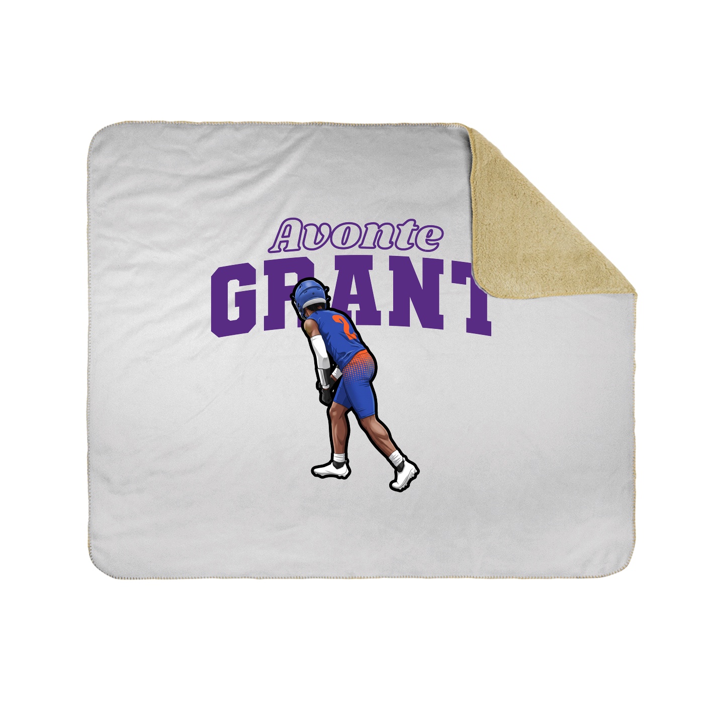 Throw Blanket — Name Arch in White