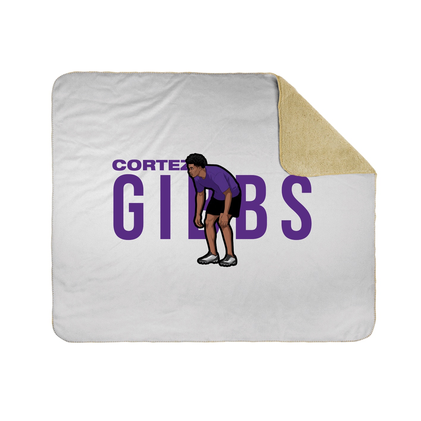 Throw Blanket — Player Name in White