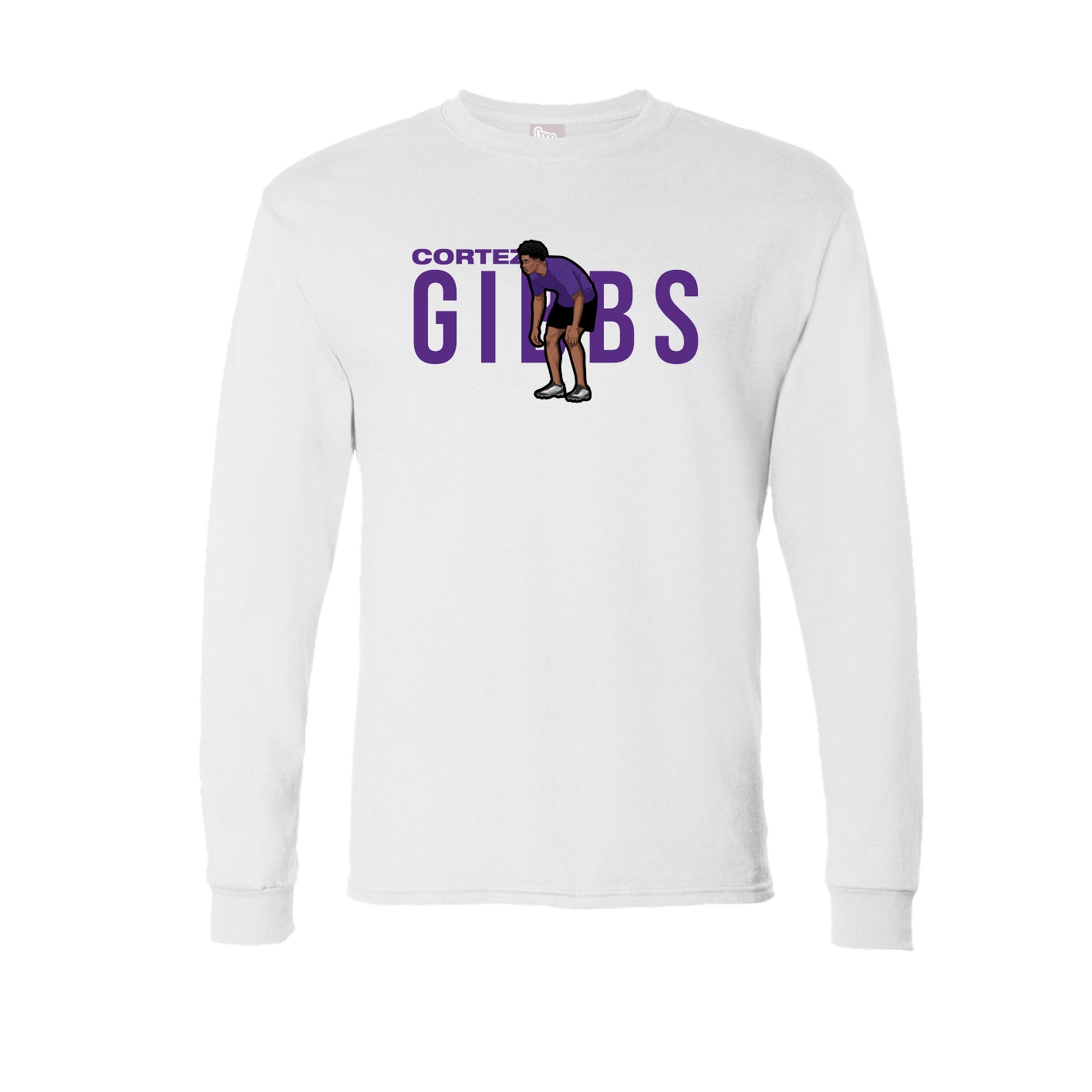 Long Sleeve Tee — Player Name in White