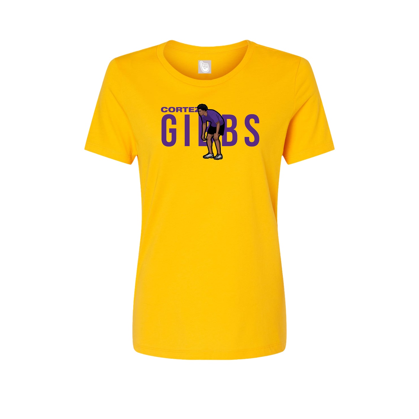 Fitted Women's Tee — Player Name in Gold