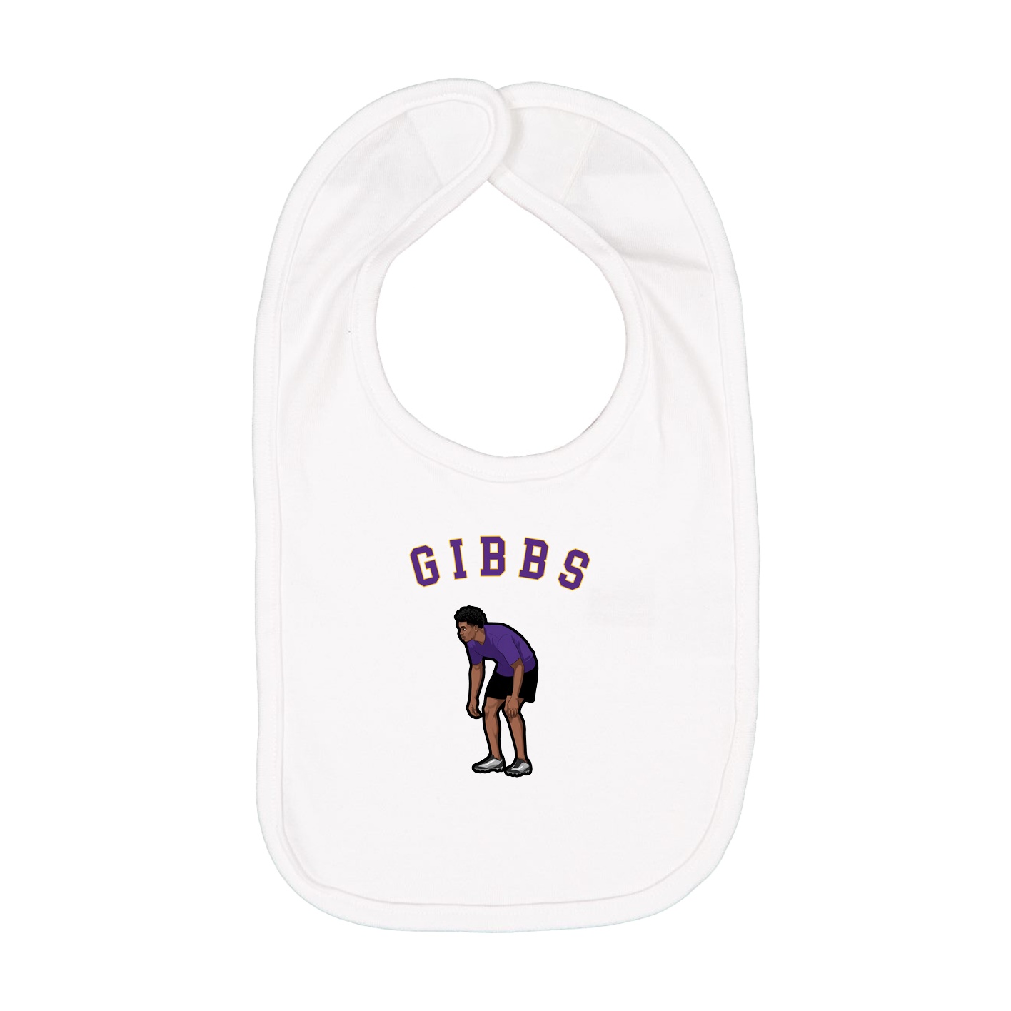 Infant Bib — Shirsey Arch in White
