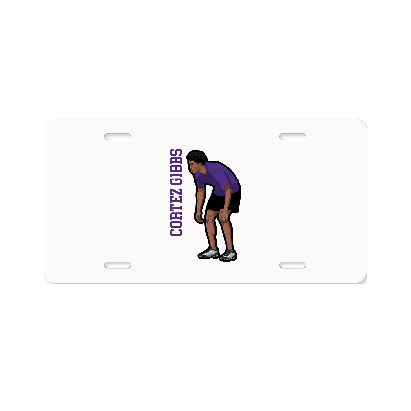 License Plate — Name Vertical in Classic