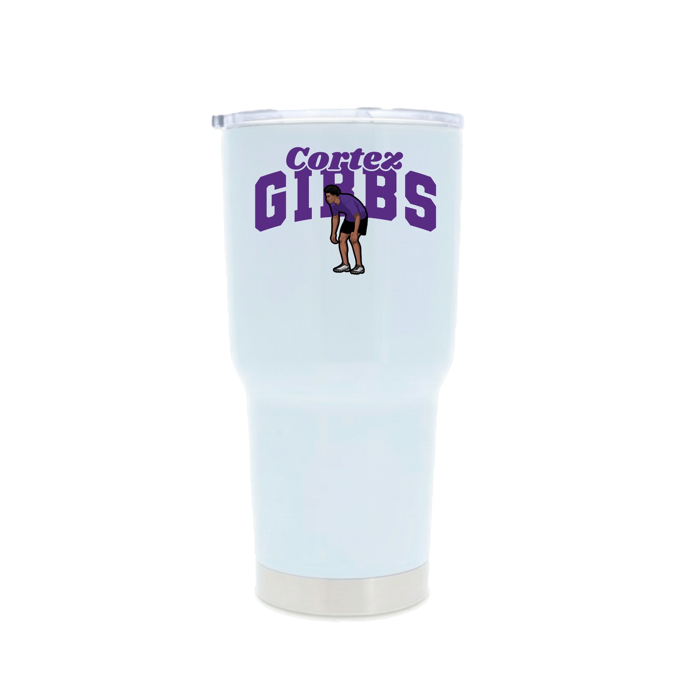 30oz Stainless Steel Tumbler — Signature Arch in White