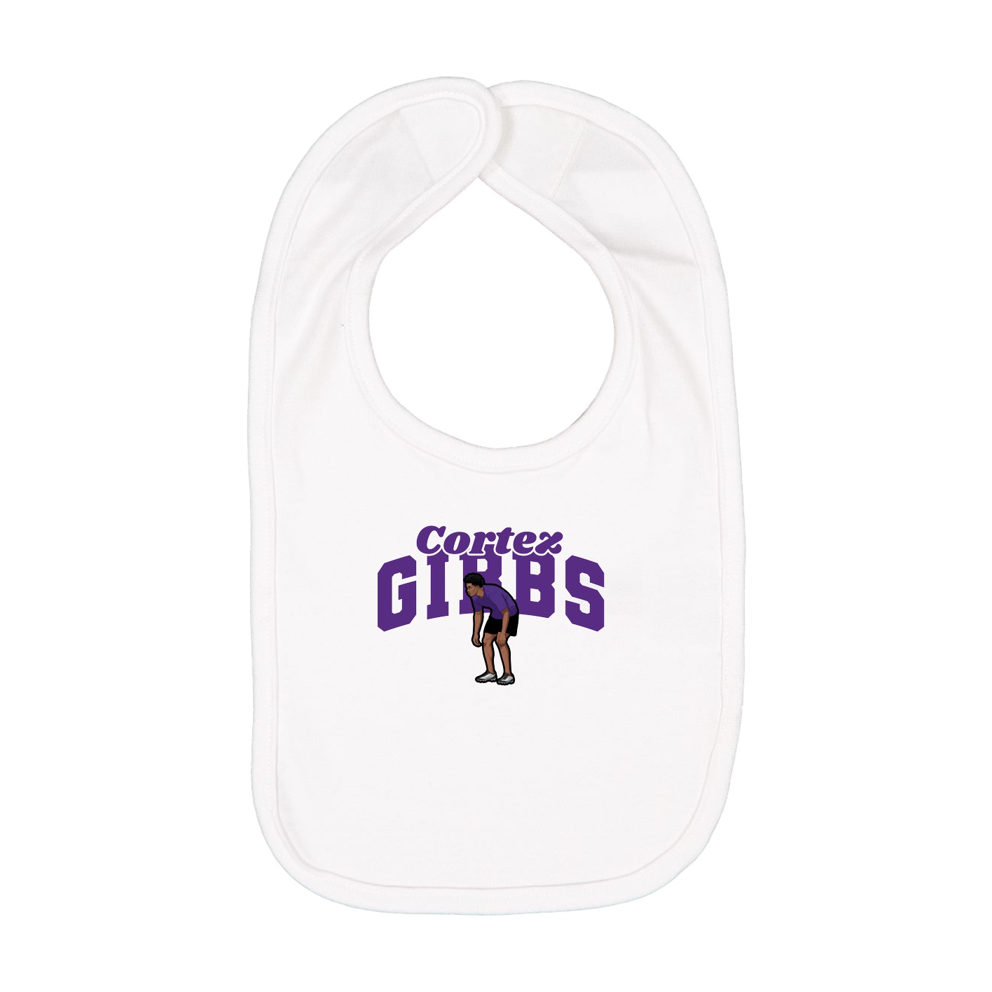 Infant Bib — Signature Arch in White