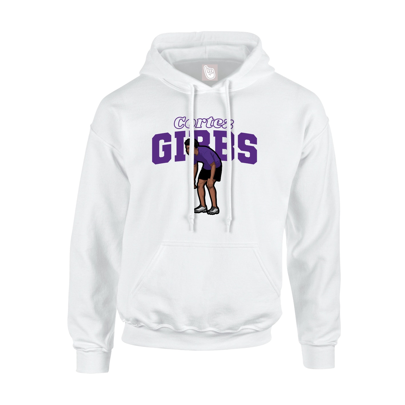 Hoodie — Name Arch in White