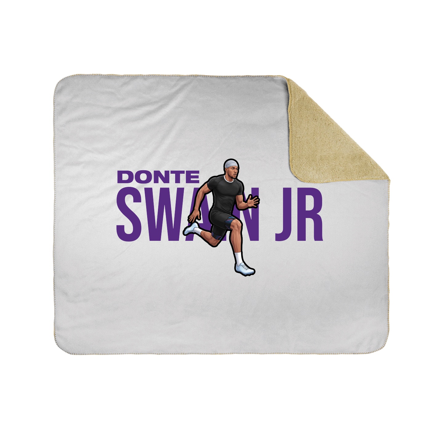 Throw Blanket — Player Name in White