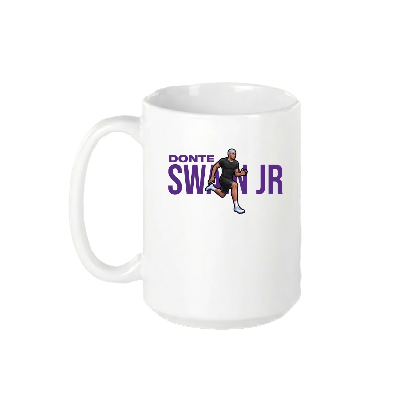 15oz Coffee Mug — Player Name in White