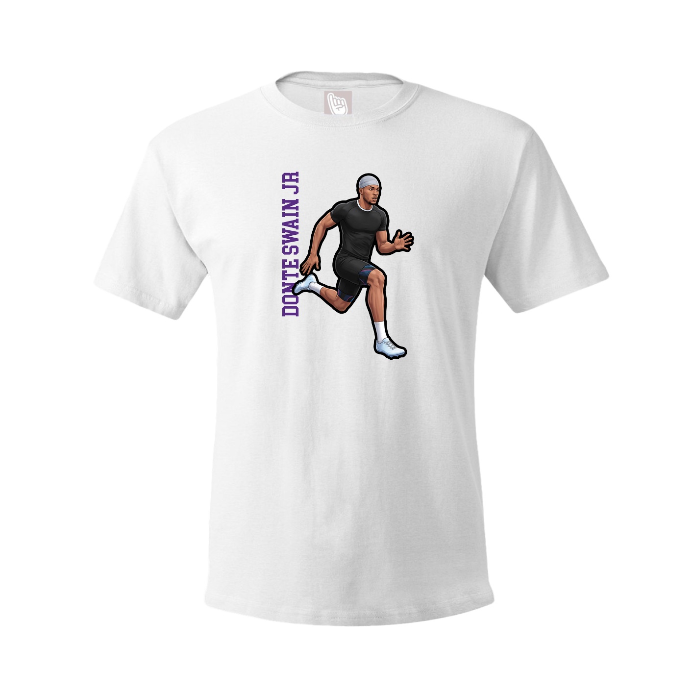 Tee — Name Vertical in White