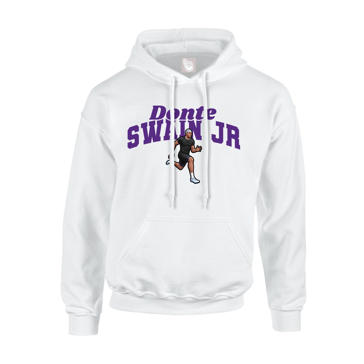 Youth Hoodie — Signature Arch in White