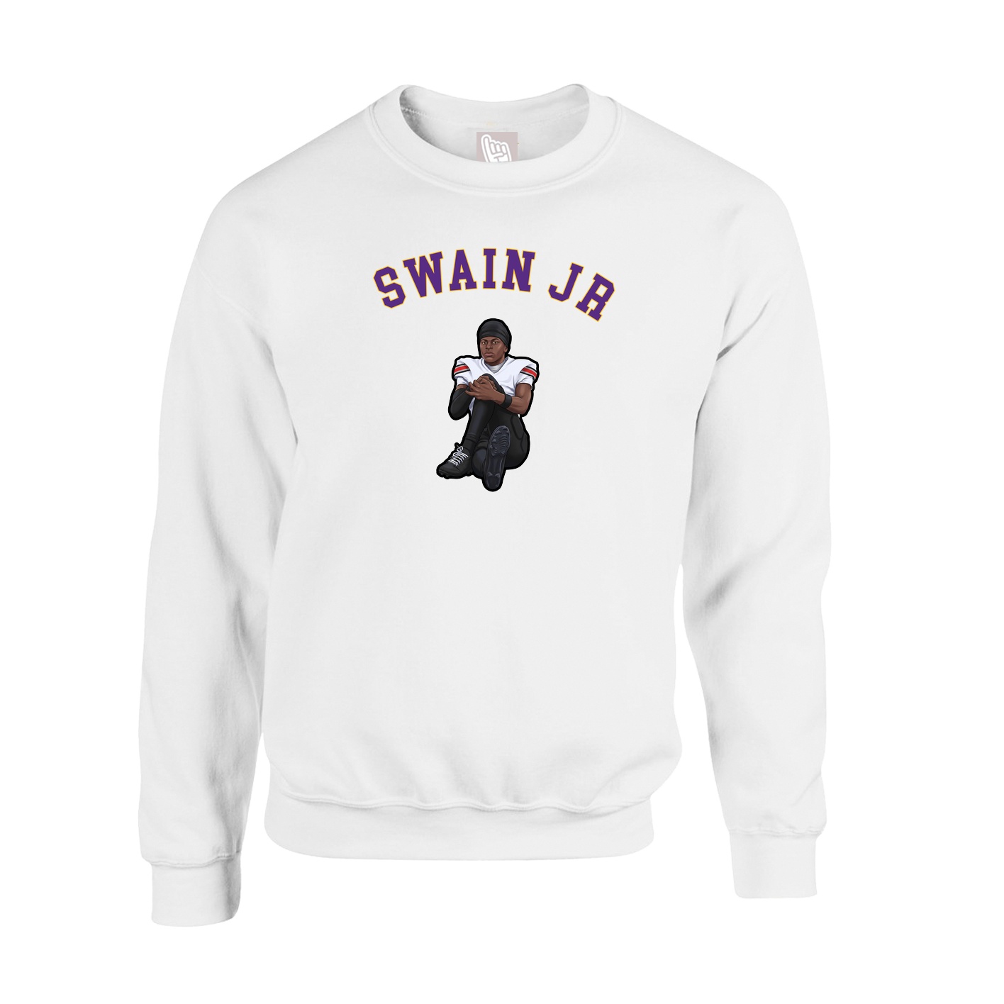 Fleece Crew — Shirsey Arch in White