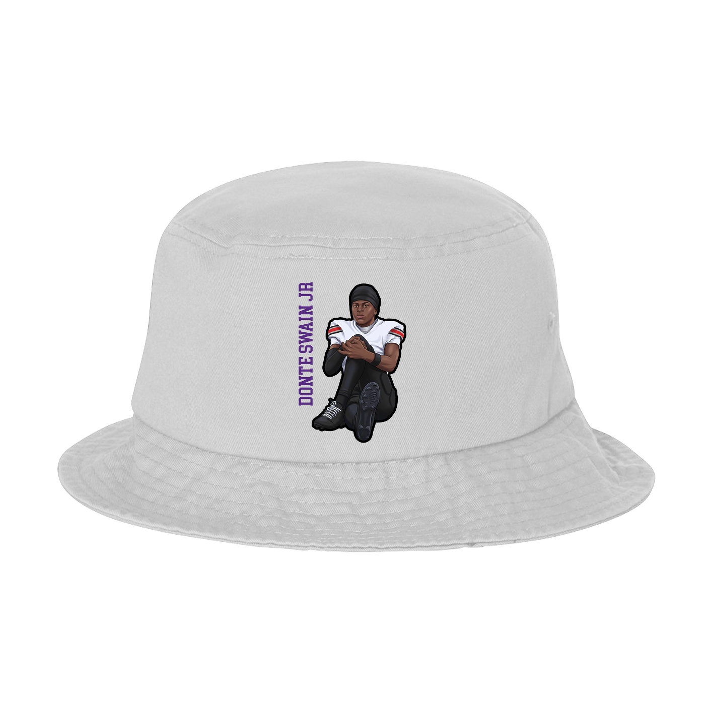 Bucket Cap — Name Vertical in White