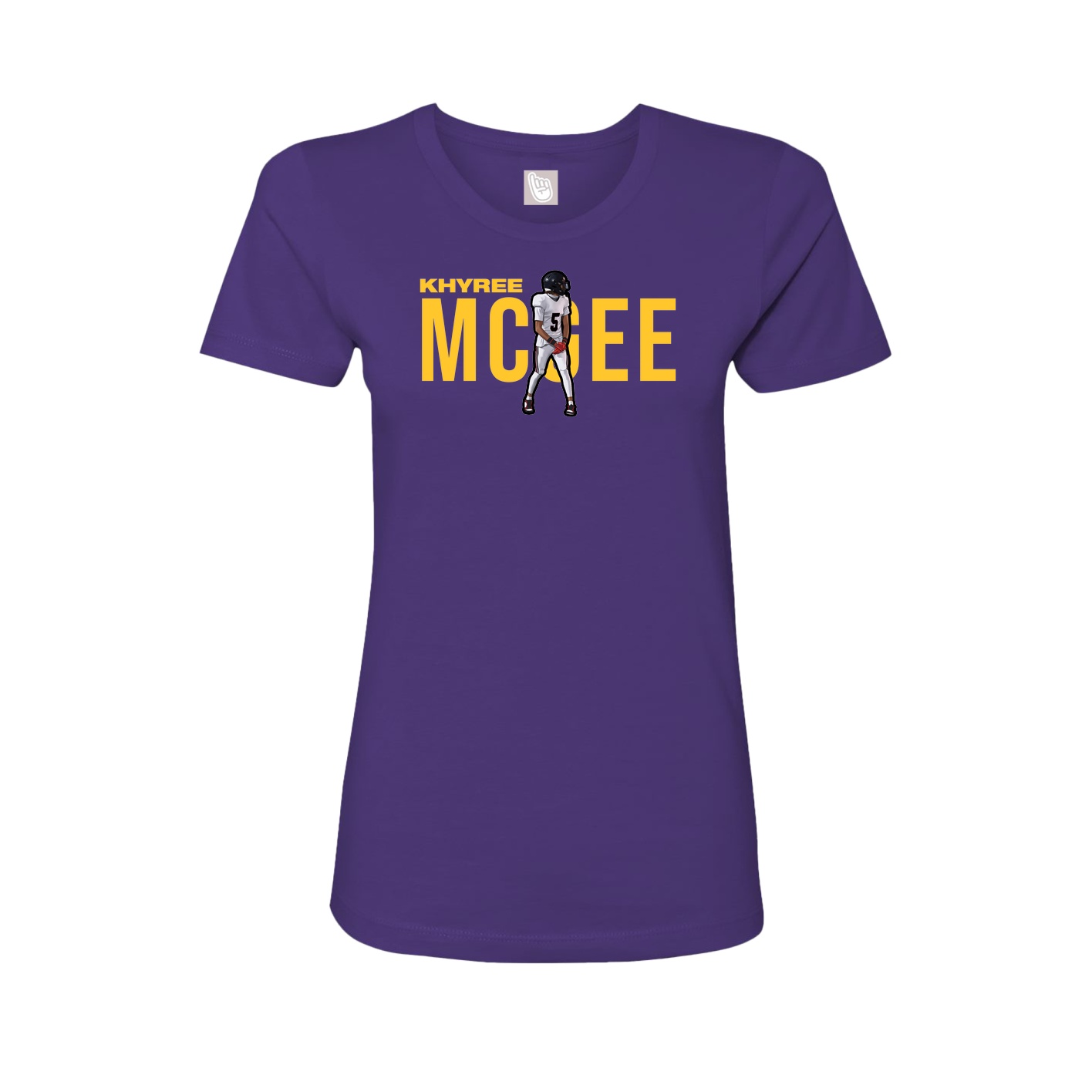 Fitted Women's Tee — Player Name in Purple