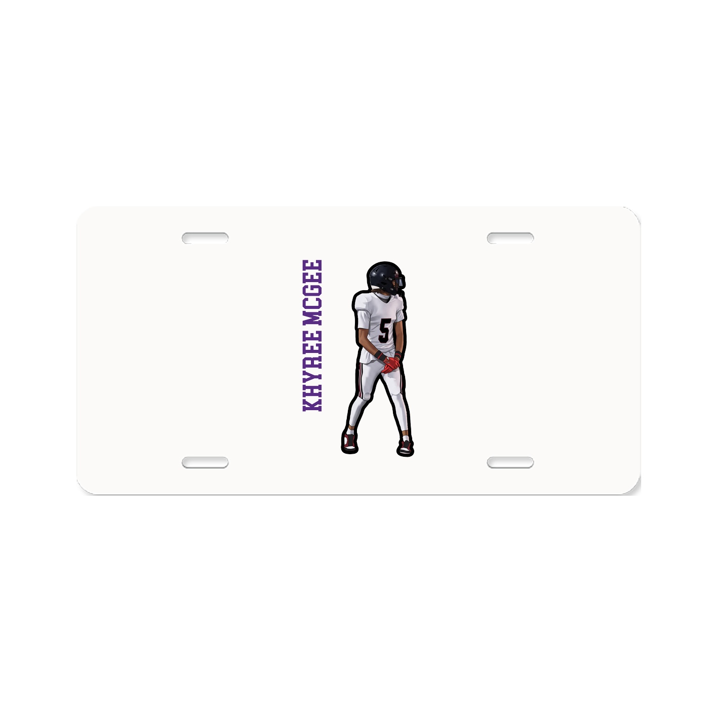 License Plate — Name Vertical in Classic