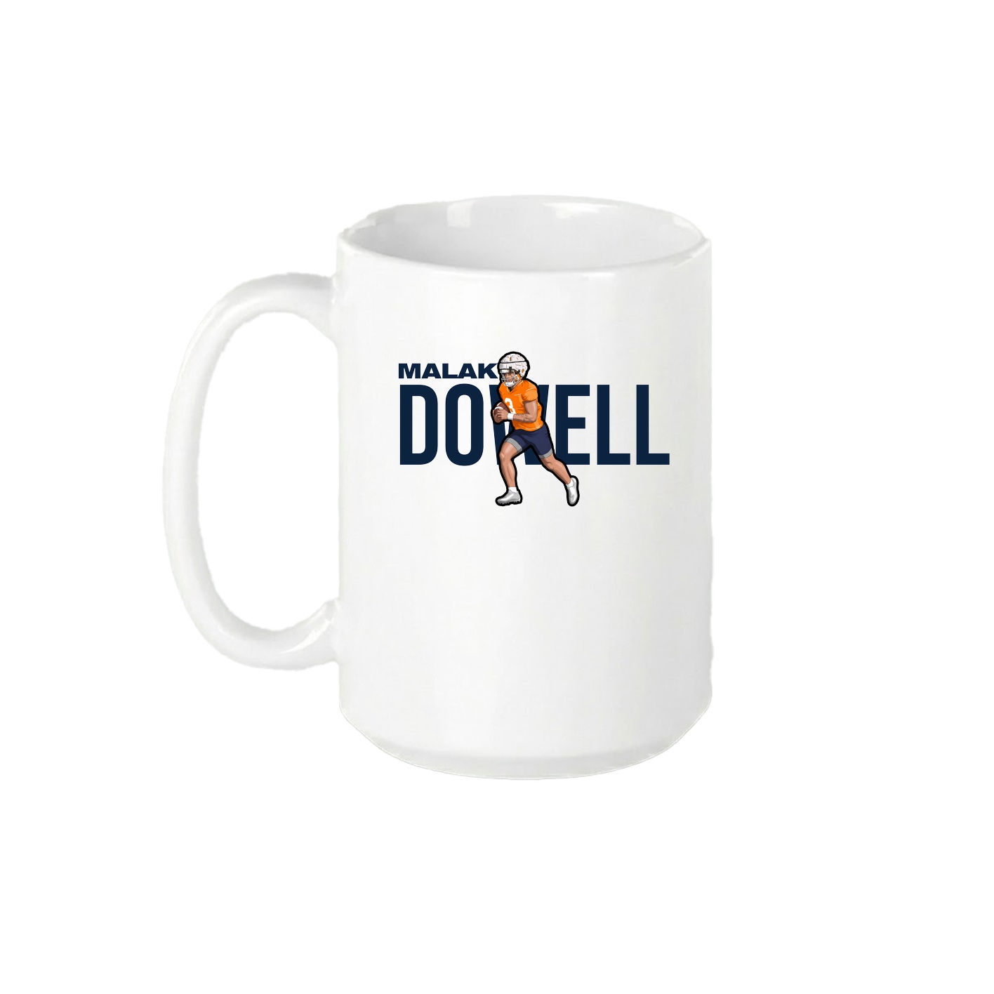 15oz Coffee Mug — Player Name in White