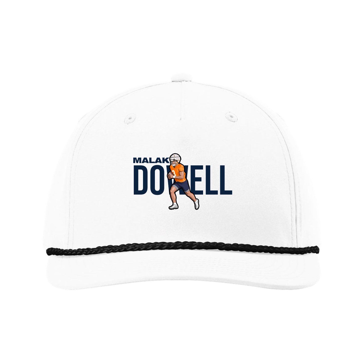 Five-Panel Classic Rope Cap — Player Name in White