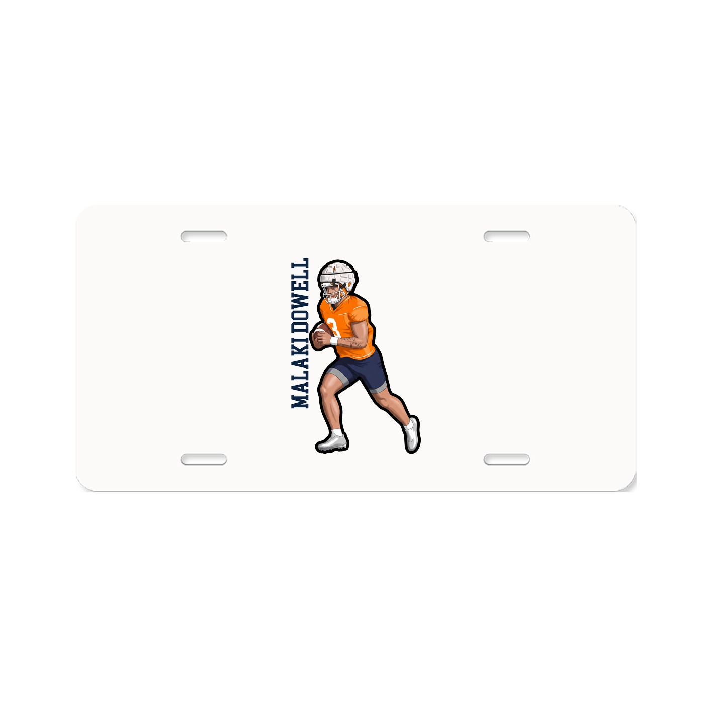 License Plate — Name Vertical in Classic
