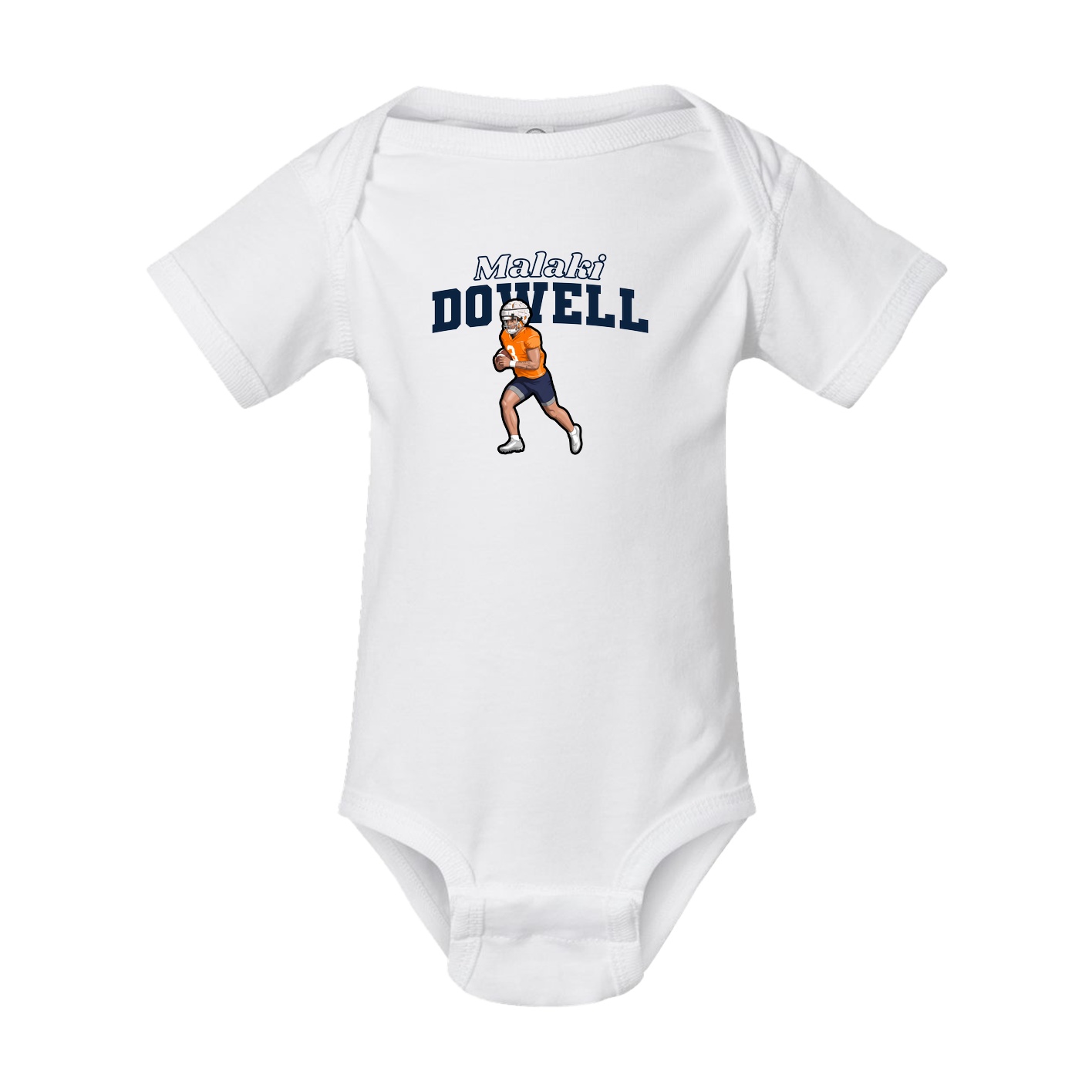 Baby Onesie — Name Arch in White