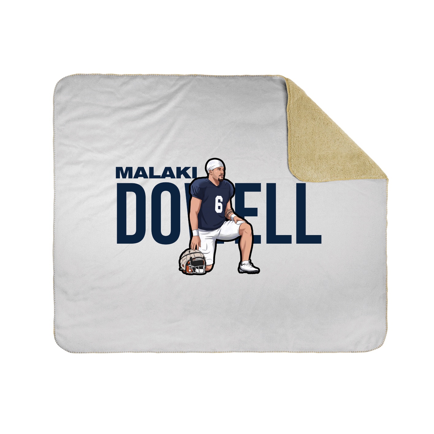 Throw Blanket — Player Name in White