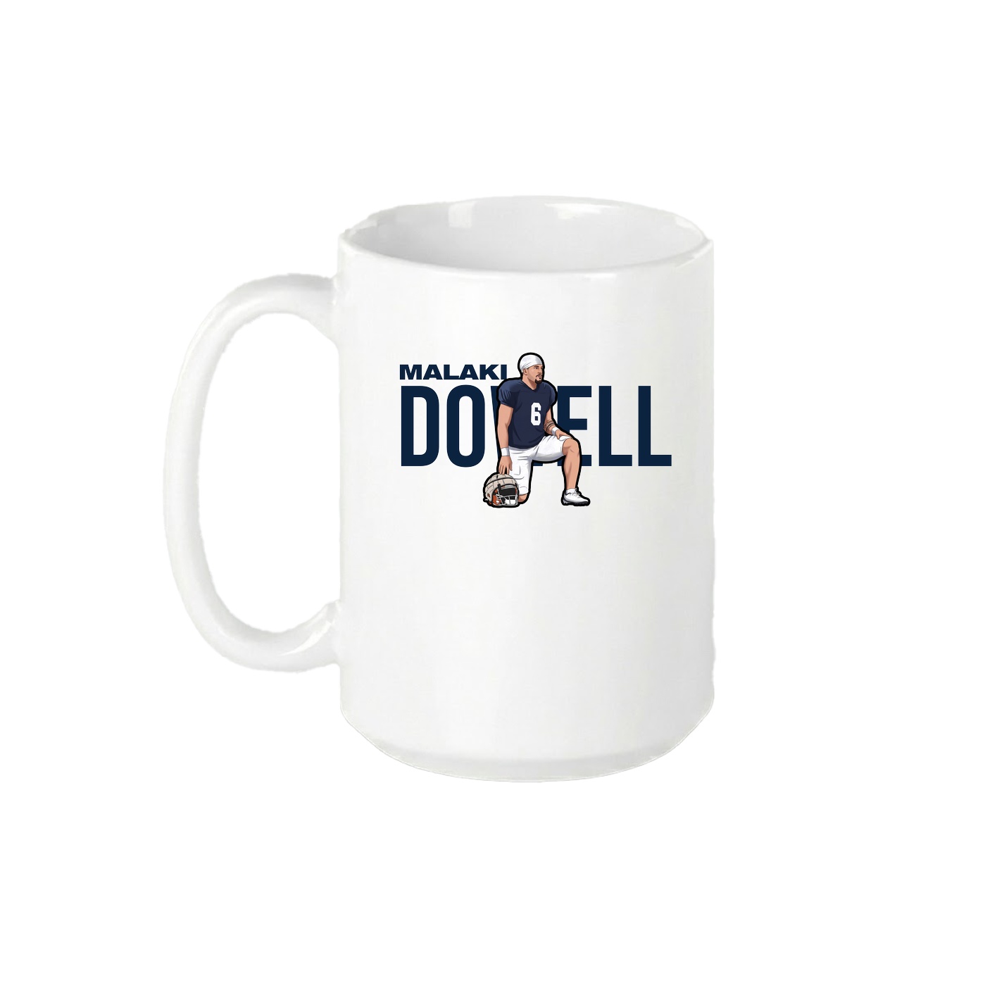 15oz Coffee Mug — Player Name in White