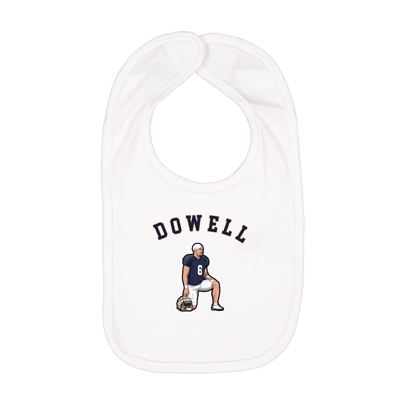 Infant Bib — Shirsey Arch in White