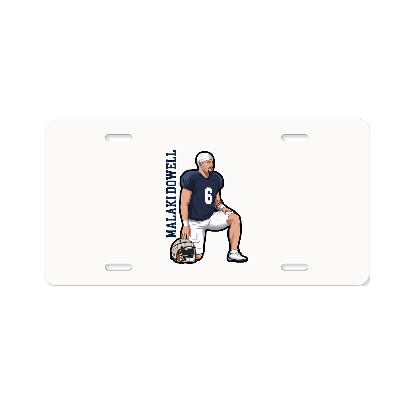 License Plate — Name Vertical in Classic