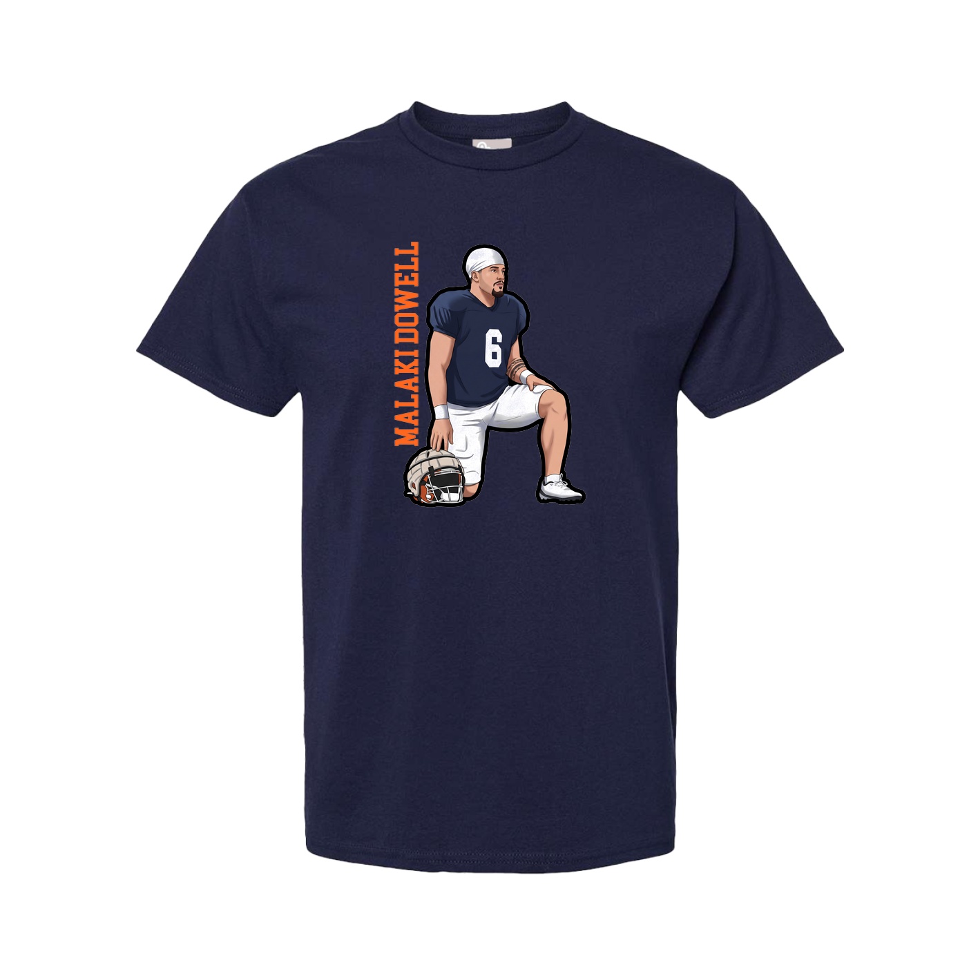 Tee — Name Vertical in Navy