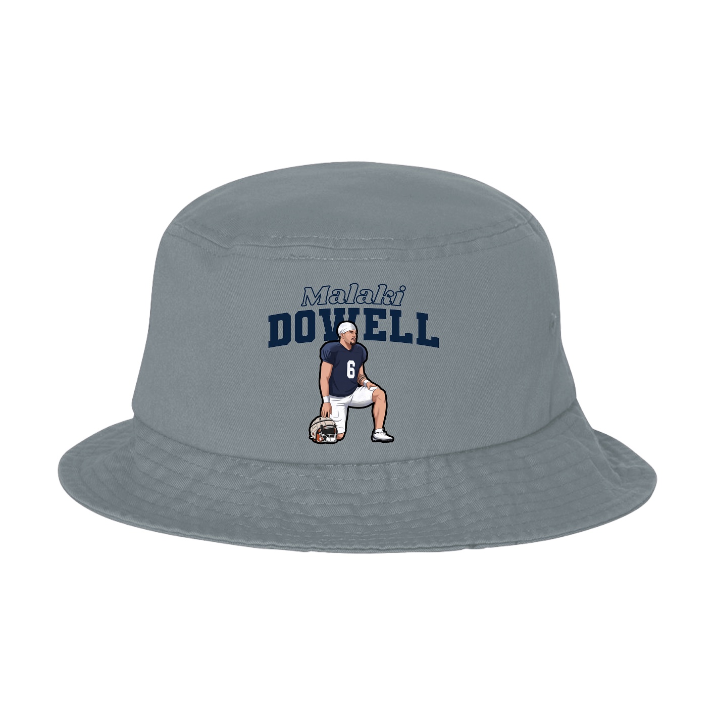 Bucket Cap — Name Arch in Grey