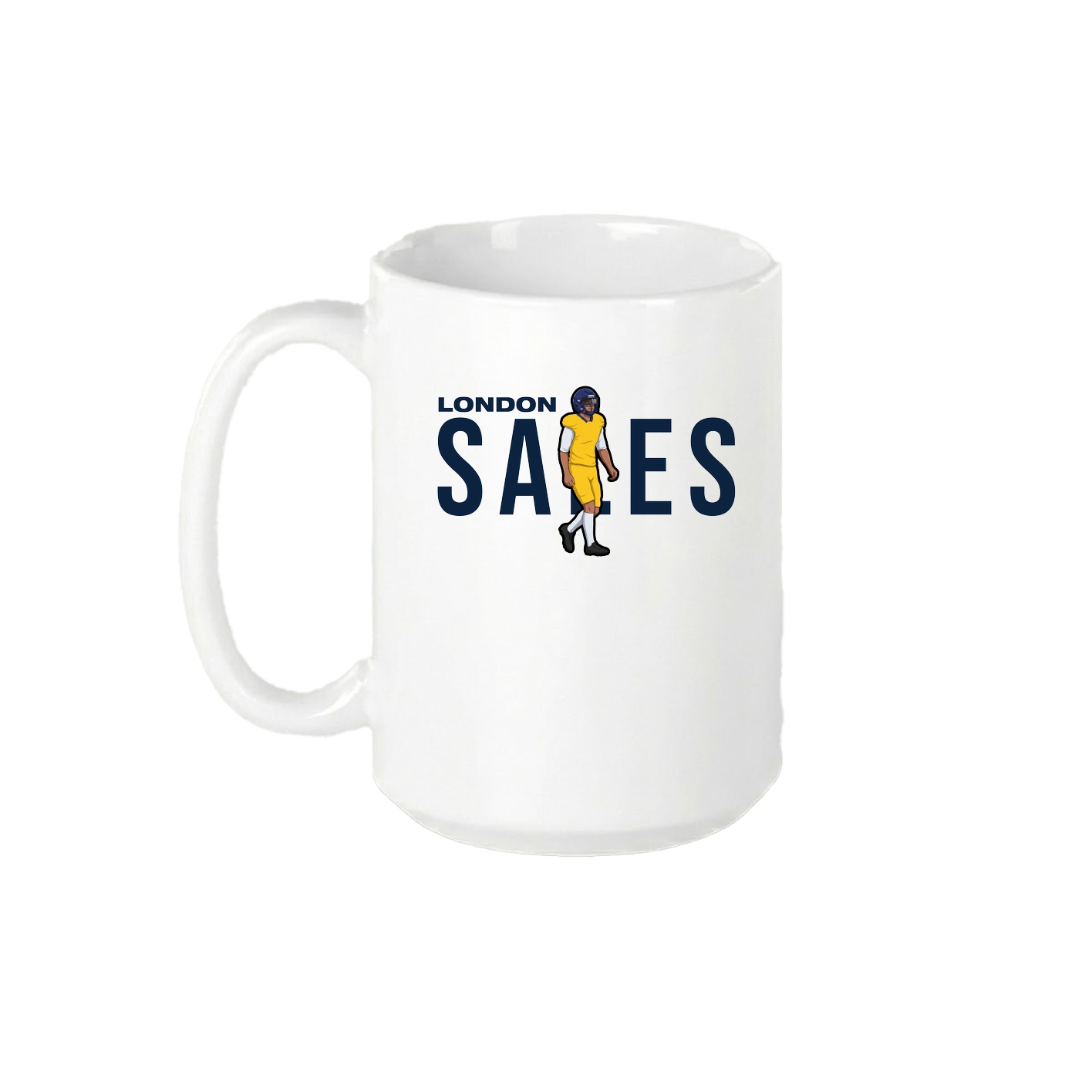 15oz Coffee Mug — Player Name in White