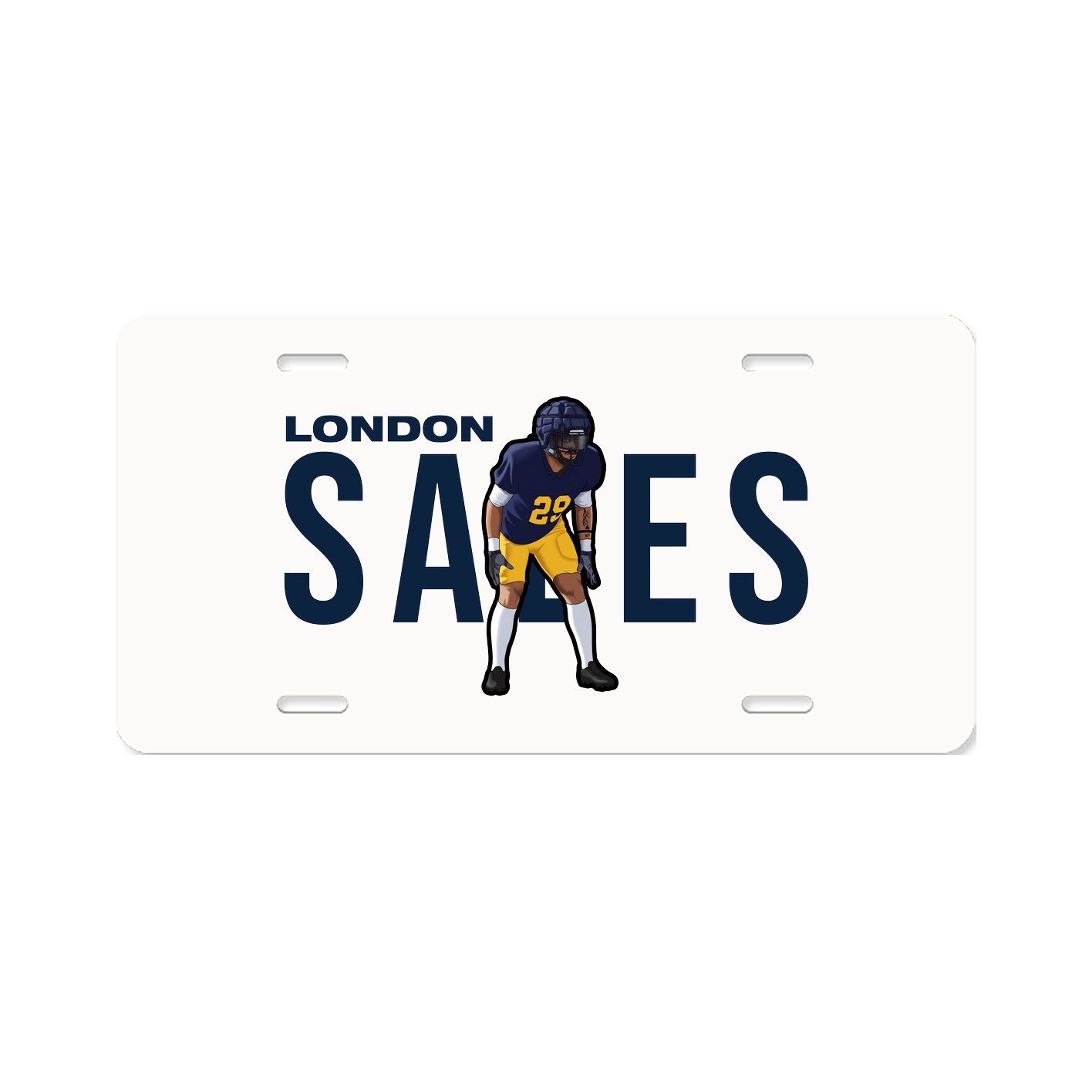 License Plate — Player Name in Classic