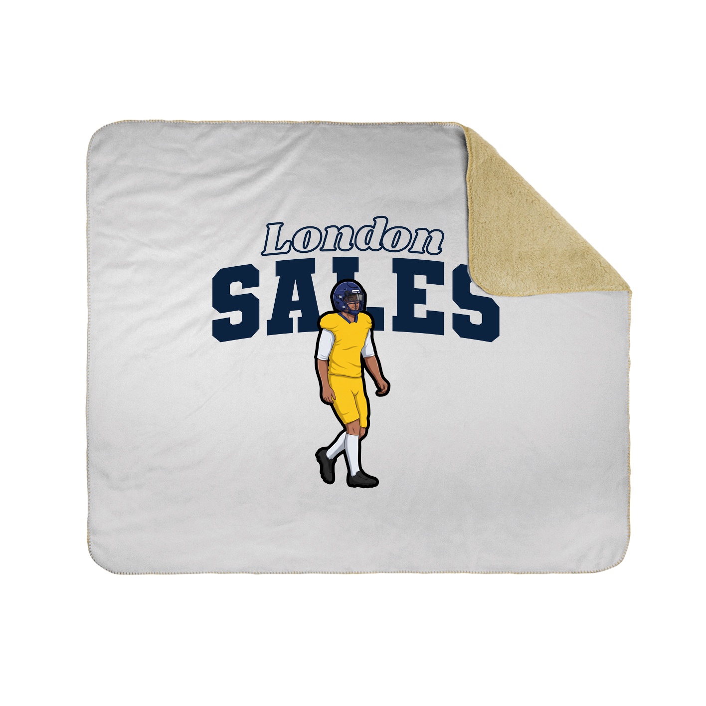 Throw Blanket — Name Arch in White