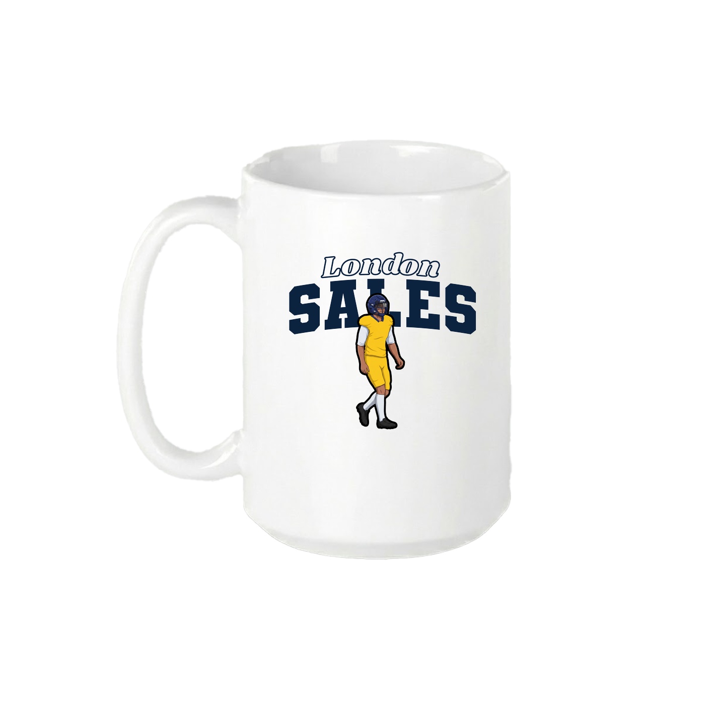 15oz Coffee Mug — Name Arch in White
