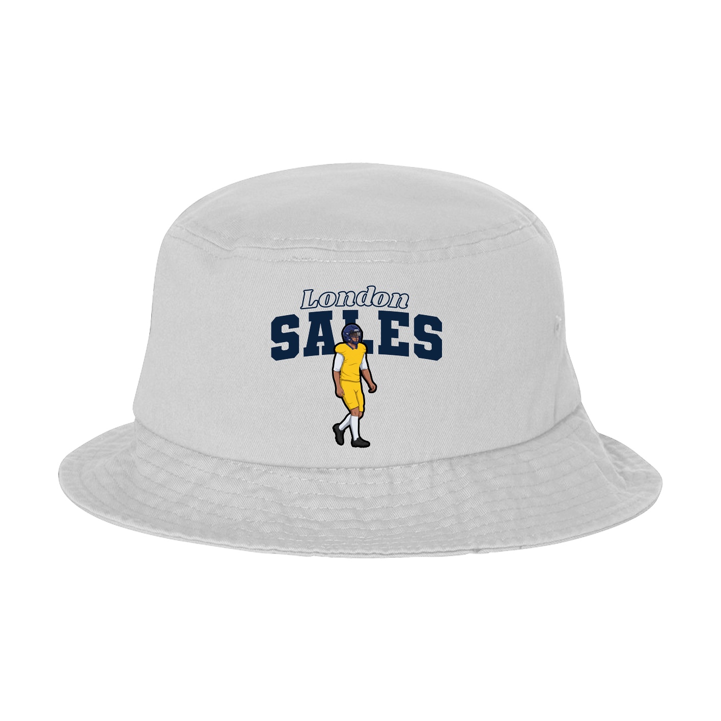 Bucket Cap — Name Arch in White