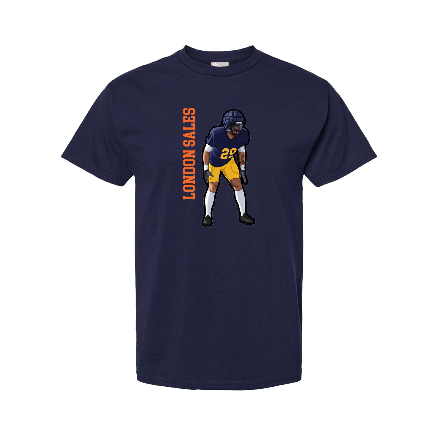 Tee — Name Vertical in Navy