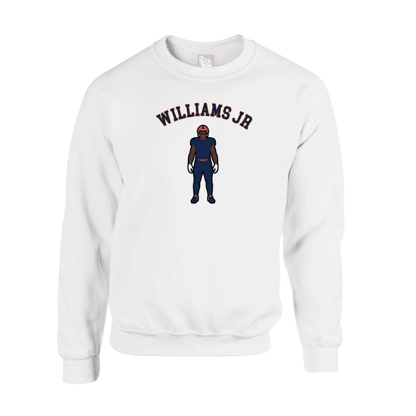 Fleece Crew — Shirsey Arch in White