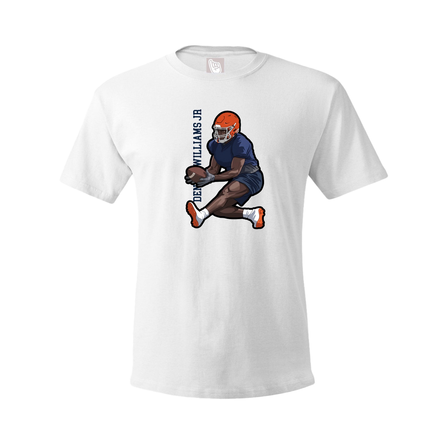 Tee — Name Vertical in White
