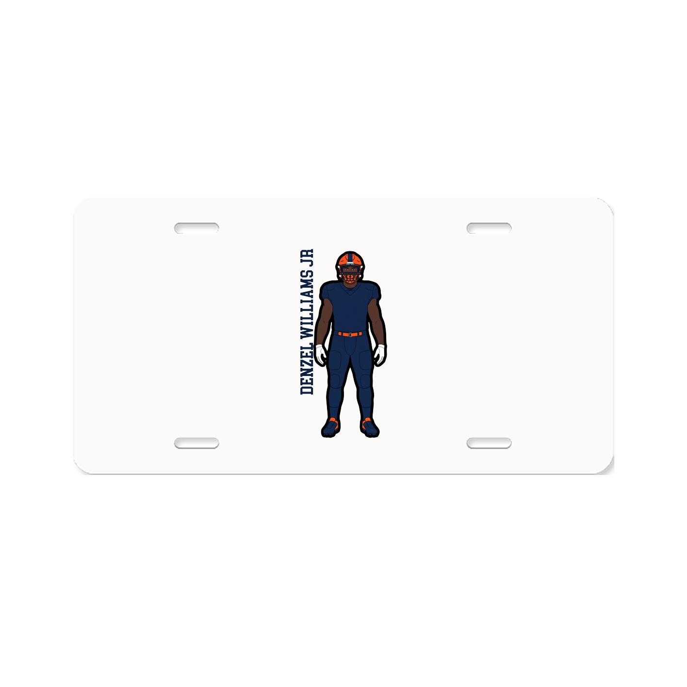 License Plate — Name Vertical in Classic