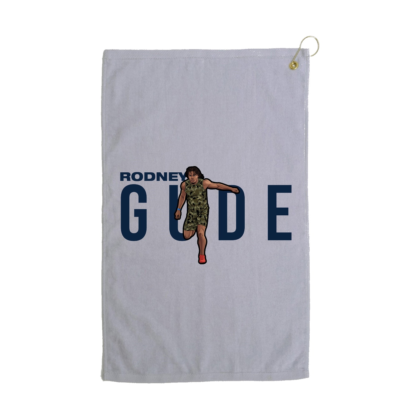 Golf Towel — Player Name in Grey