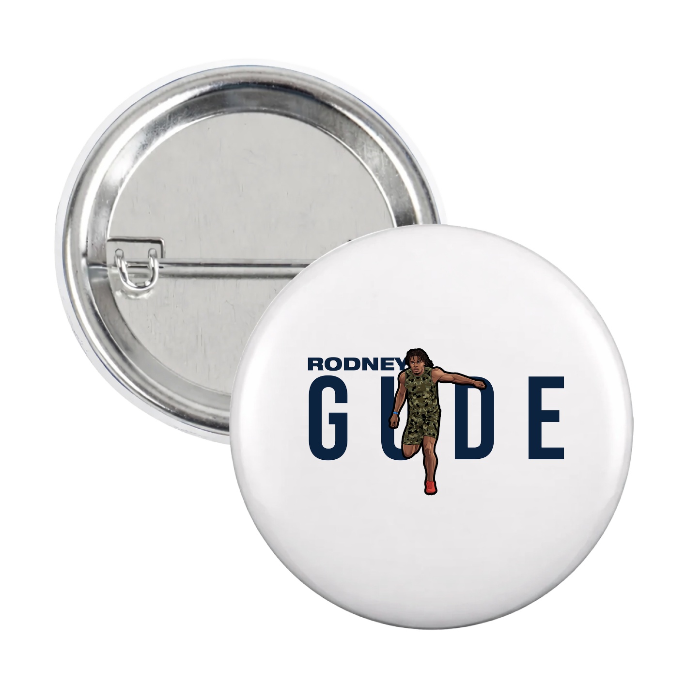 Game Day Button — Player Name in White