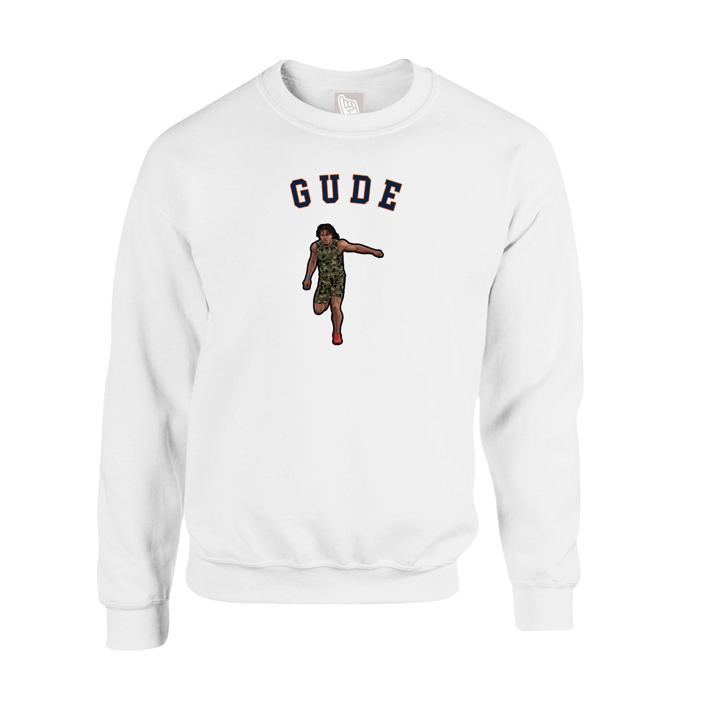 Fleece Crew — Shirsey Arch in White