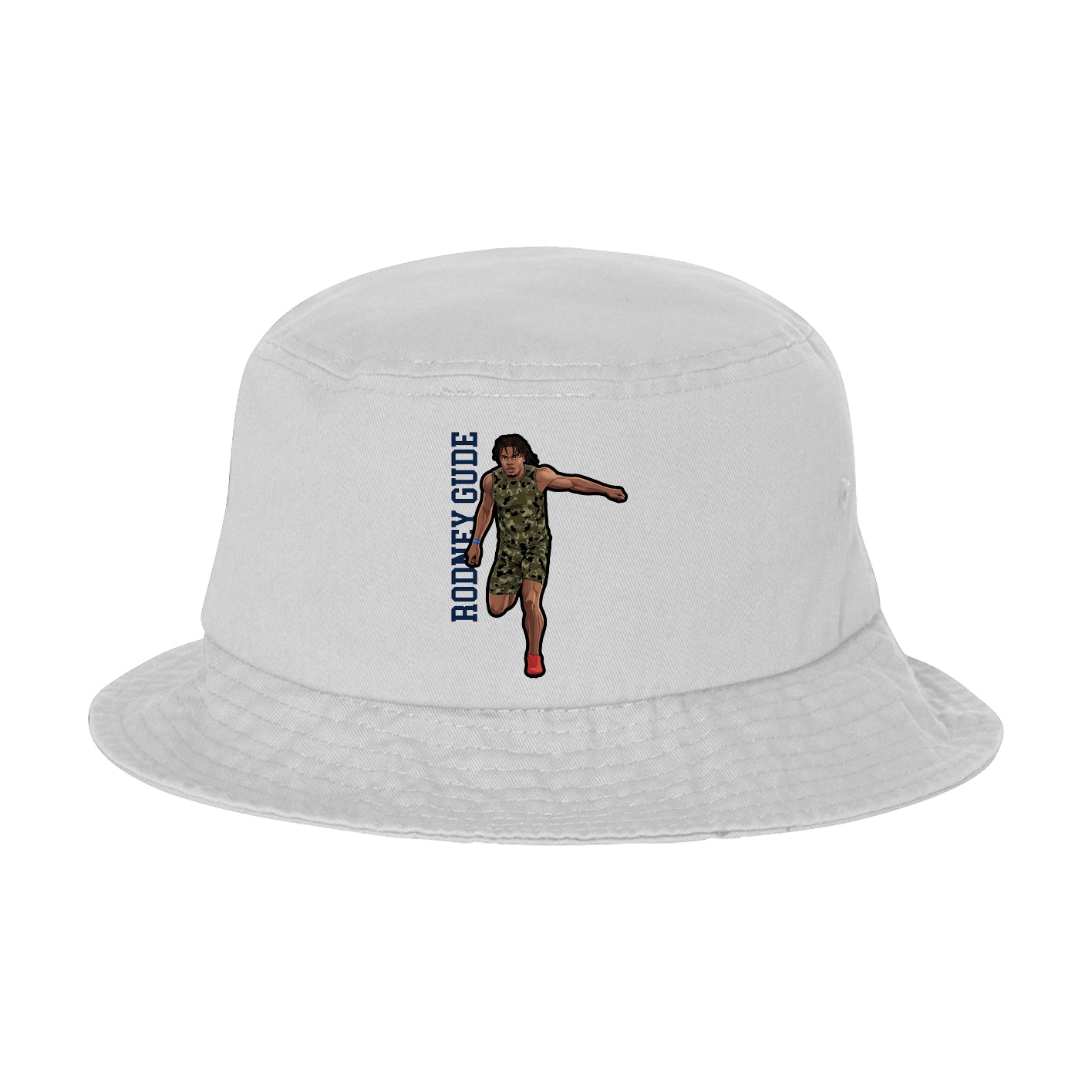 Bucket Cap — Name Vertical in White