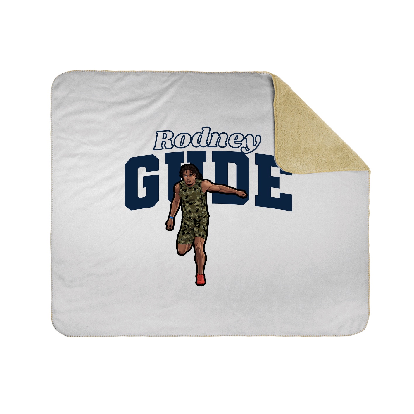 Throw Blanket — Name Arch in White