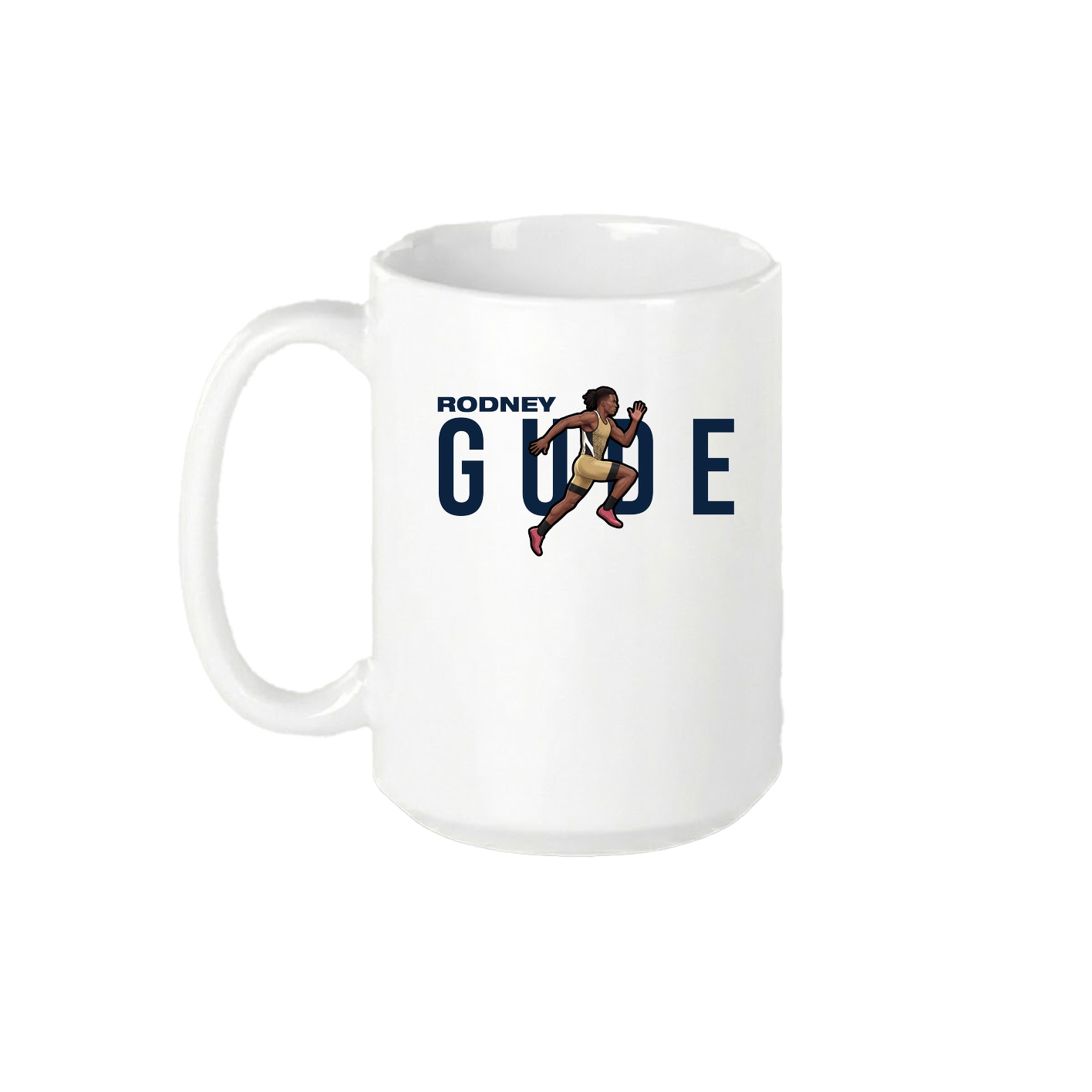 15oz Coffee Mug — Player Name in White