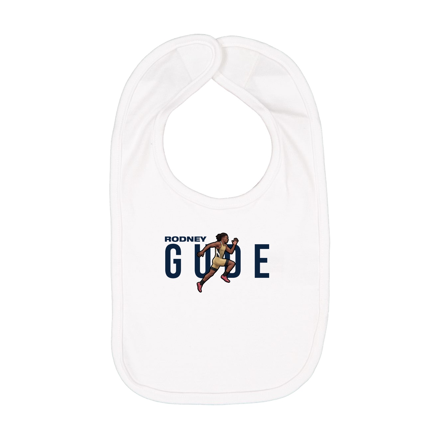 Infant Bib — Player Name in White