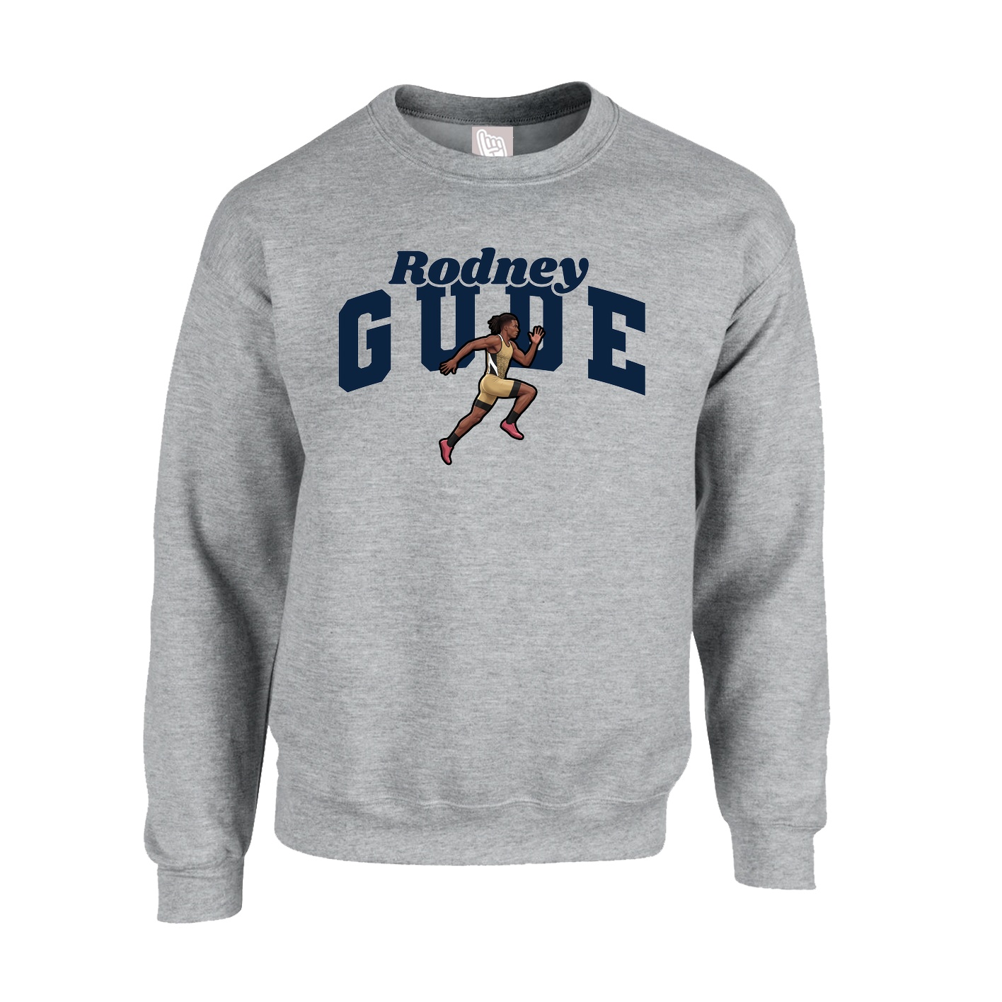Fleece Crew — Signature Arch in Grey