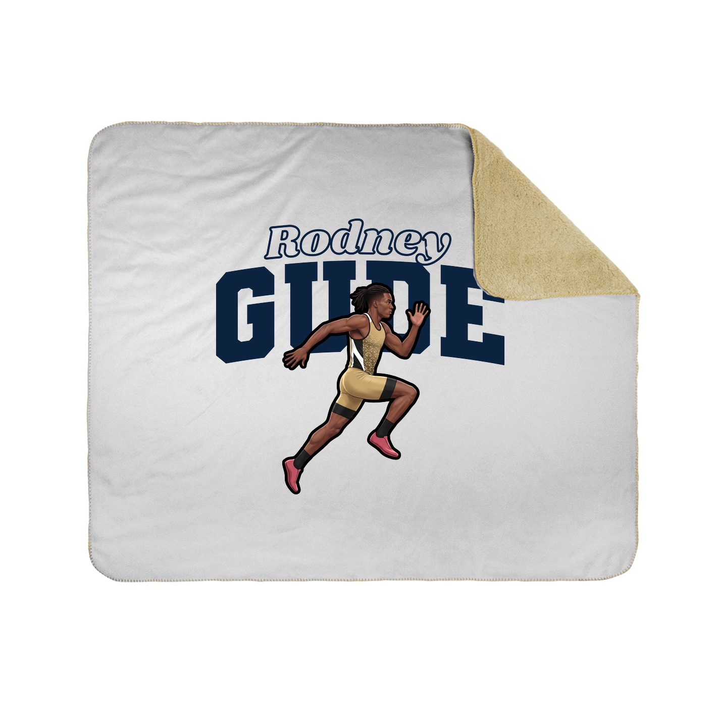 Throw Blanket — Name Arch in White