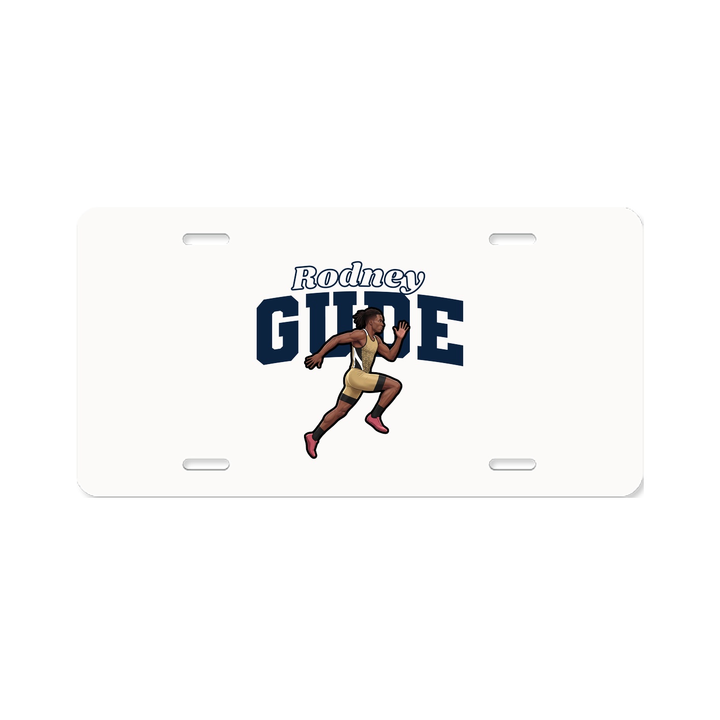 License Plate — Name Arch in Classic