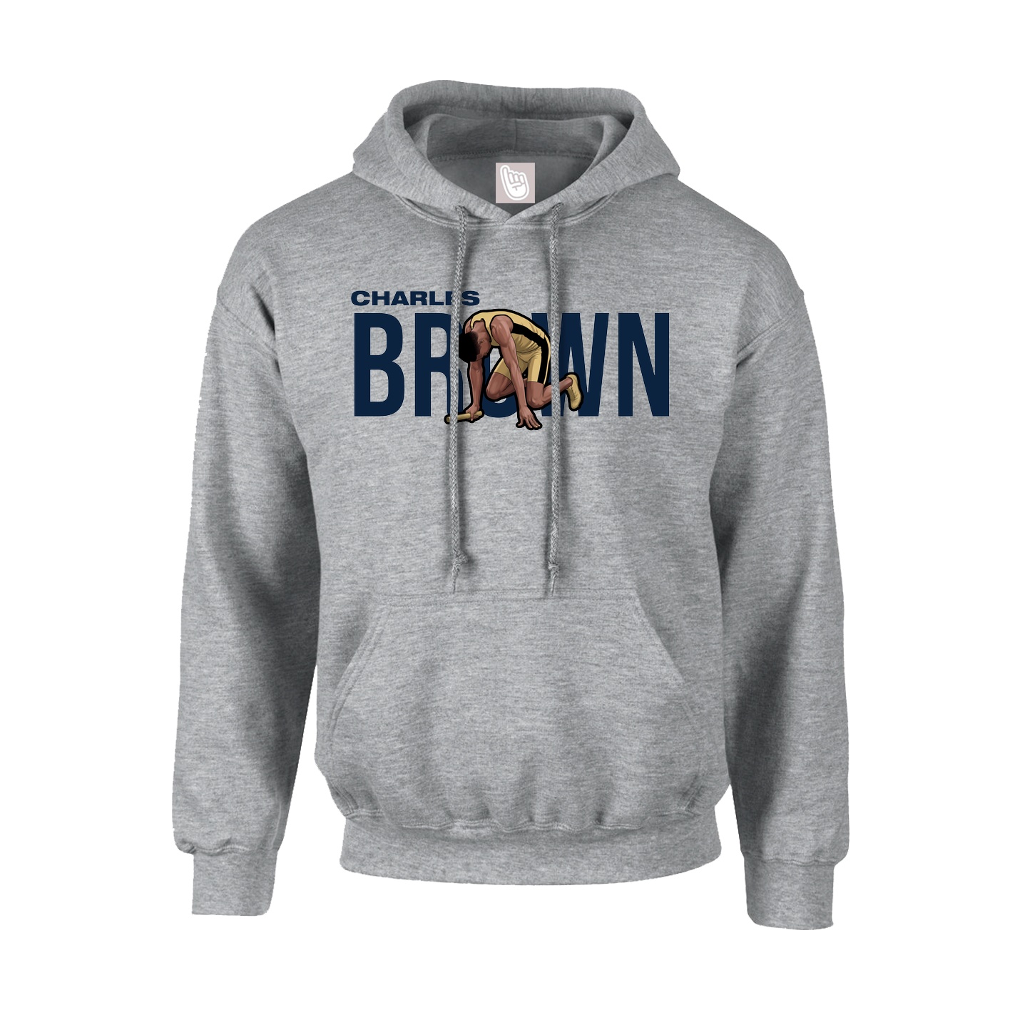 Youth Hoodie — Player Name in Grey